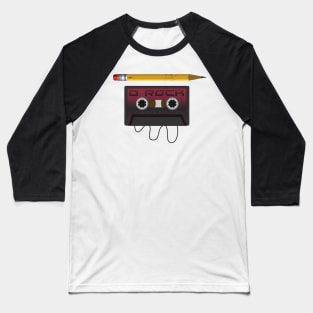 D Rock Cassette Tape Baseball T-Shirt